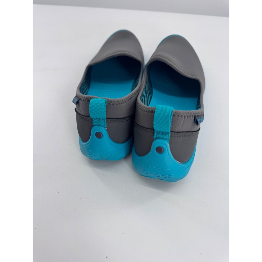 Crocs Duet Busy Day Slip On Shoes Womens Size 8 Grey Blue Comfort Flats 200234 - Picture 5 of 10